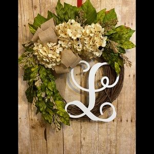 Monogram Grapevine Wreath